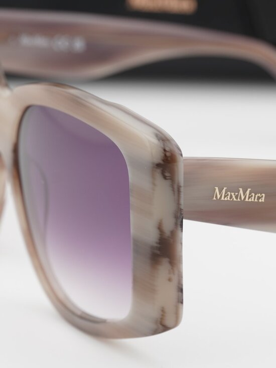 Max Mara GLIMPSE6 MM0098 60Z Butterfly Sunglasses - Beige / Violet main image 11